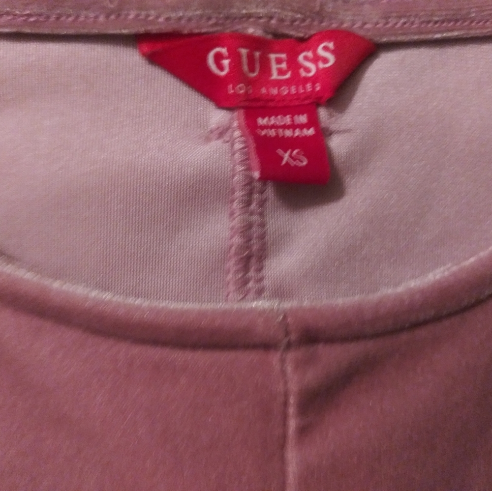 FINAL PRICE GUESS Velvet Pink Dress - Picture 2 of 4